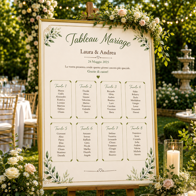 Tableau de Marriage - Scegli come realizzarlo